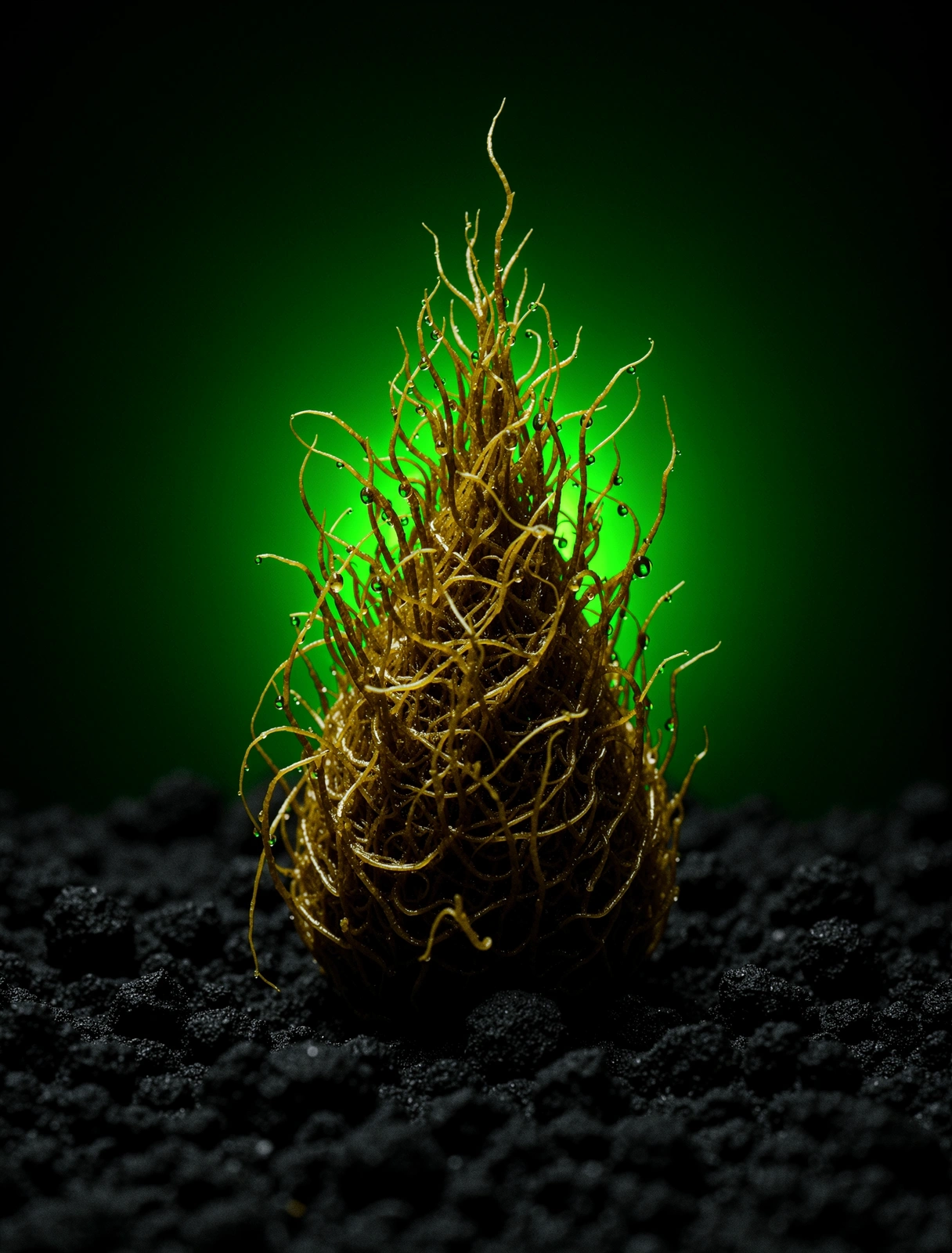 Botanical root structure detail